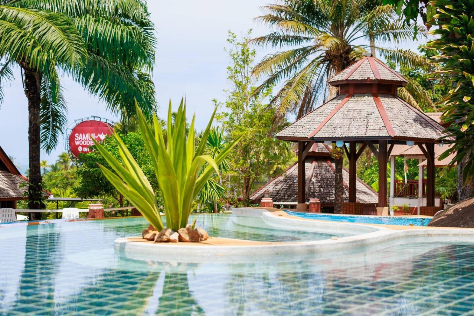 ラマイビーチSamui Wooden Hillアパートメント エクステリア 写真